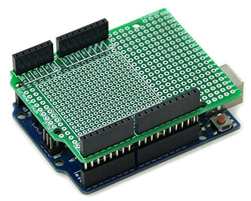 ELECTRONICS-SALON Prototype PCB for Arduino UNO R3 Shield Board DIY, Combo 2mm+2.54mm Pitch.