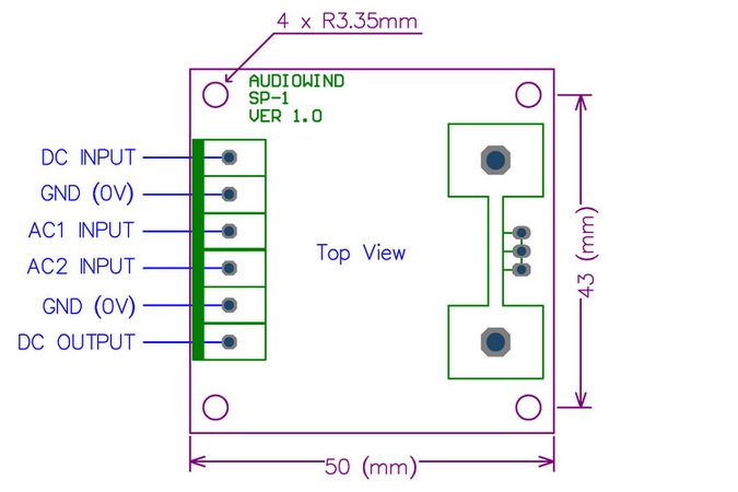 AUDIOWIND DC Positive 1.5~29V Adjustable Voltage Regulator Module, based on LM317 IC.