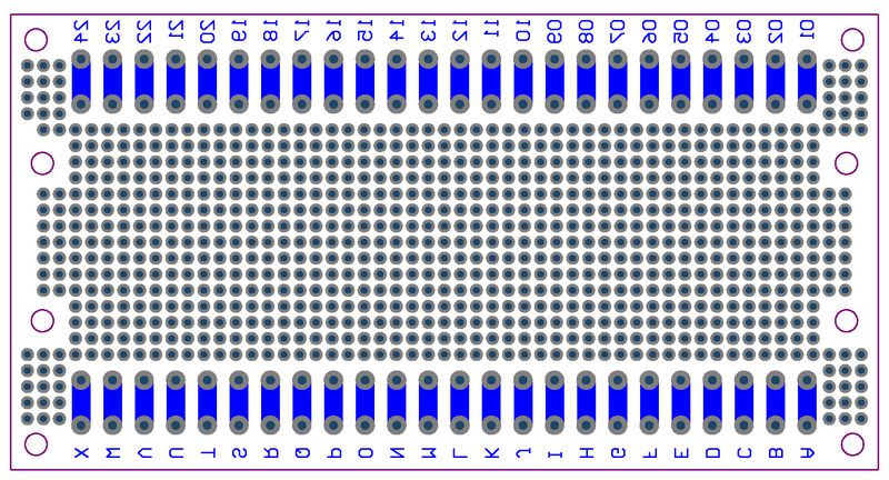 ELECTRONICS-SALON 1PCS Double-Side Prototype PCB,Universal Board, 137.4x72mm.