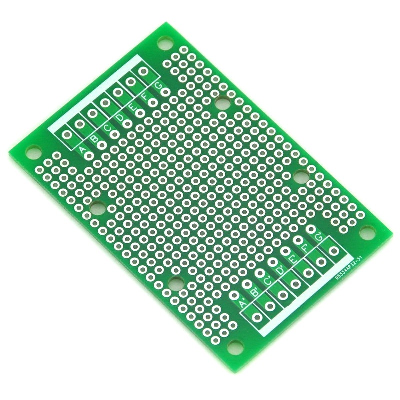 ELECTRONICS-SALON 1PCS Double-Side Prototype PCB,Universal Board, 47.4x72mm.