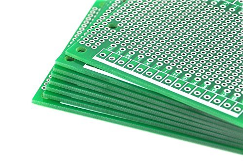 ELECTRONICS-SALON 1PCS Double-Side Prototype PCB,Universal Board, 77.4x72mm.