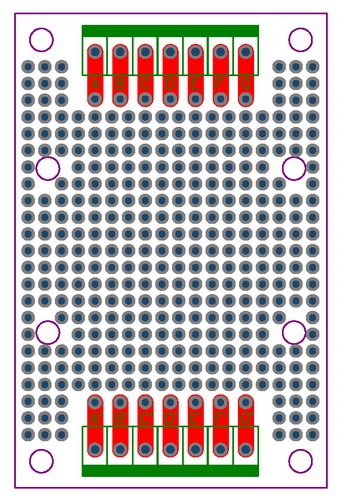 ELECTRONICS-SALON 1PCS Double-Side Prototype PCB,Universal Board, 47.4x72mm.