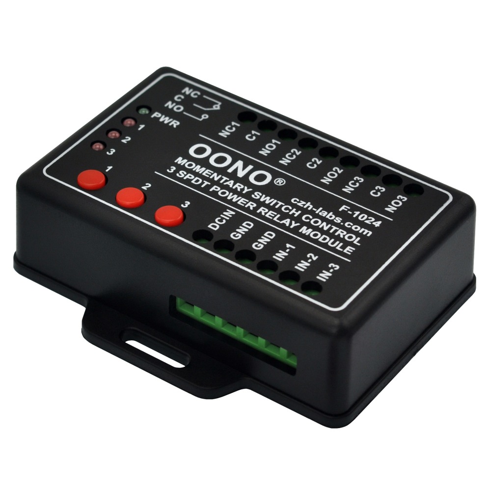 3 Channels Momentary Switch Control SPDT 10Amp Power Relay Module