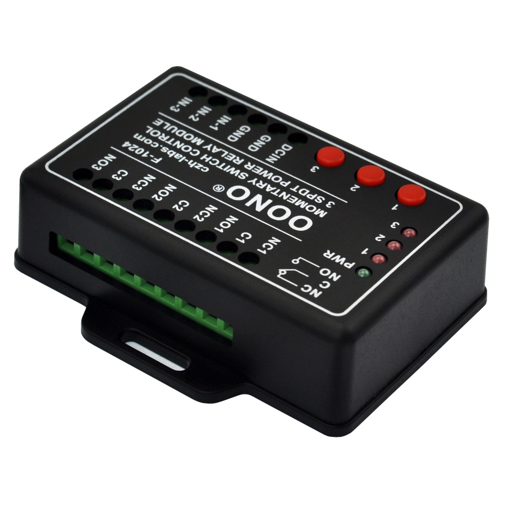 3 Channels Momentary Switch Control SPDT 10Amp Power Relay Module