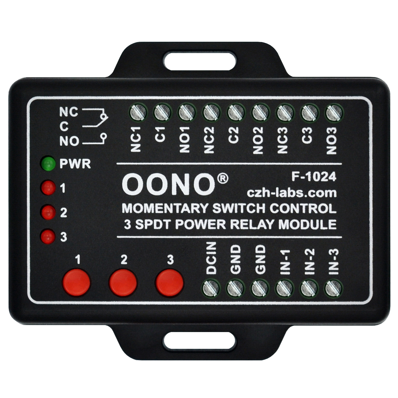 3 Channels Momentary Switch Control SPDT 10Amp Power Relay Module (DC 5V)