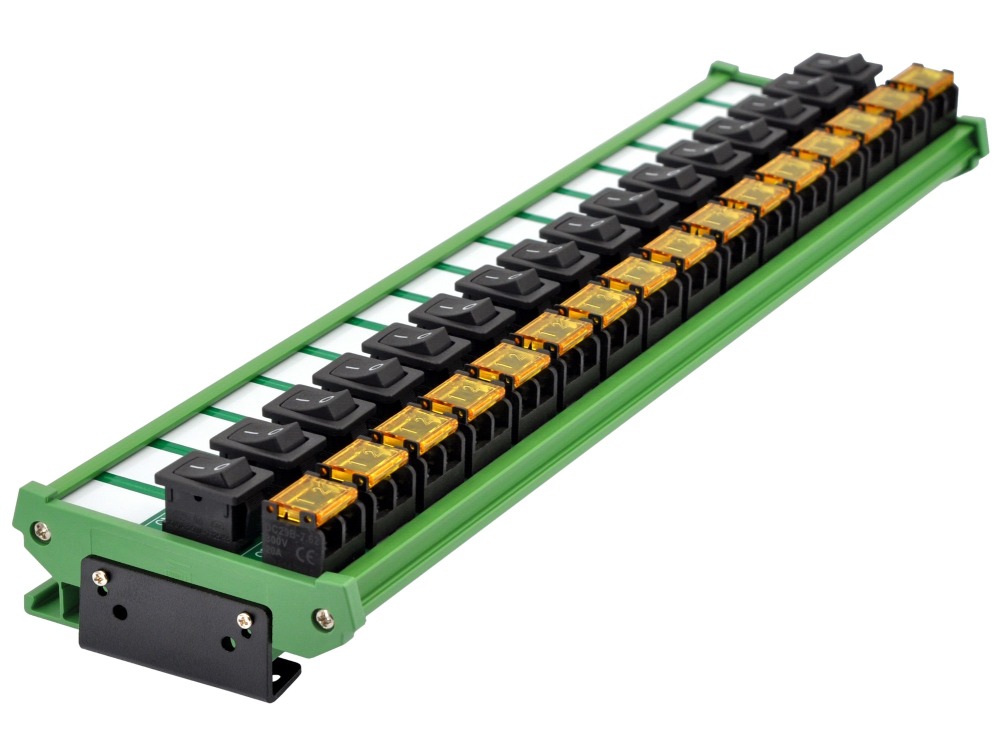 Wall Mount 16 Channel Rocker Switch Module, 10Amp 250VAC / 50VDC