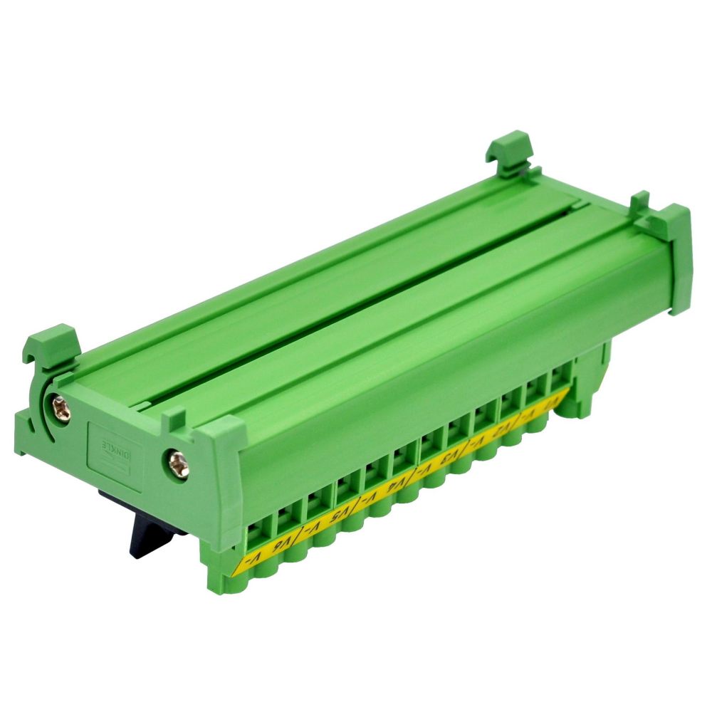 DIN Rail Mount 6 Channel Paddle Rocker Switch DC Power Distribution Strip Module