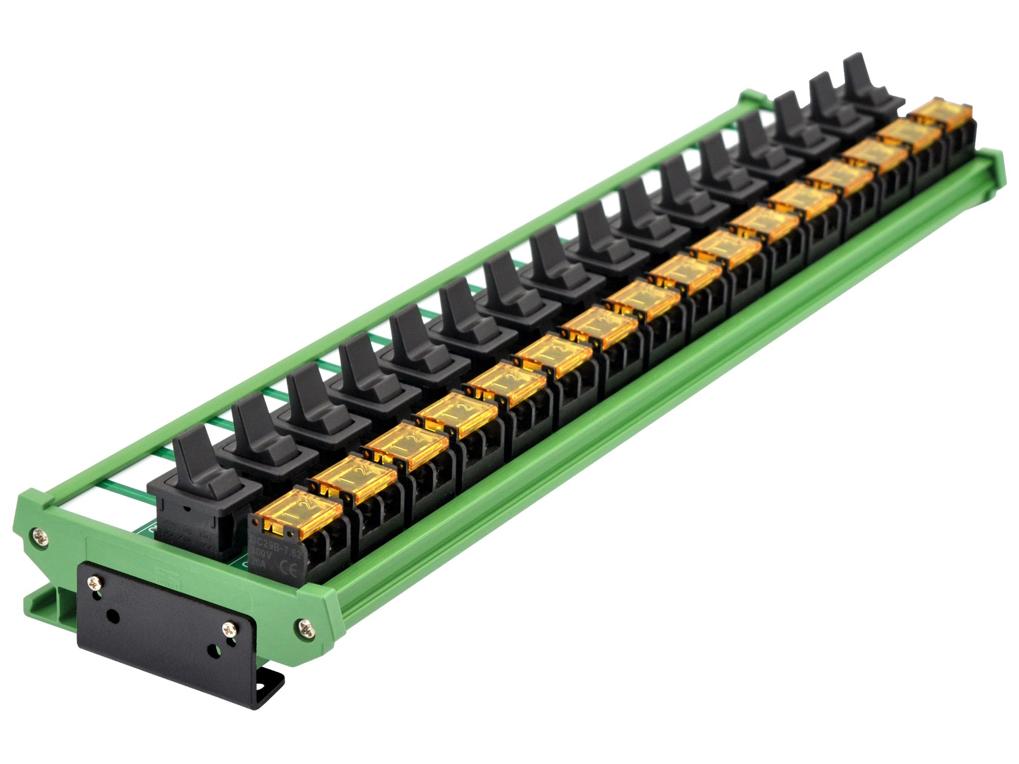 Wall Mount 16 Channel Paddle Rocker Switch Module, 10Amp 250VAC / 50VDC