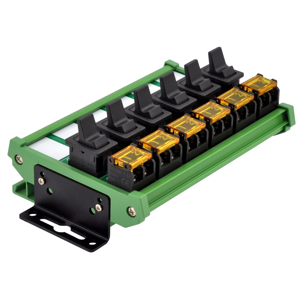 Wall Mount 6 Channel Paddle Rocker Switch Module, 10Amp 250VAC / 50VDC