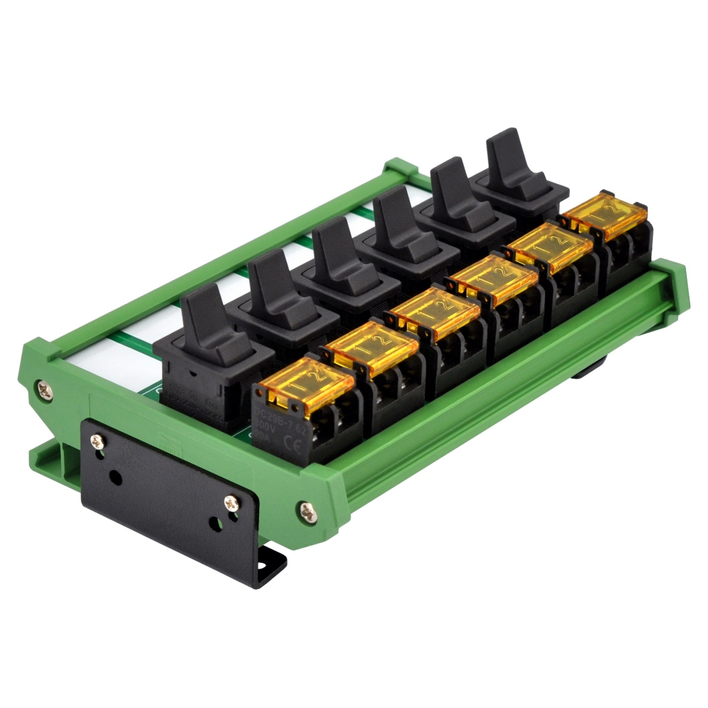 Wall Mount 6 Channel Paddle Rocker Switch Module, 10Amp 250VAC / 50VDC