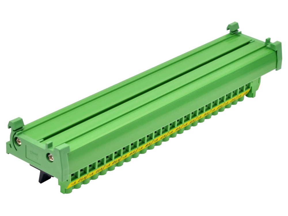 DIN Rail Mount 12 Channel Paddle Rocker Switch DC Power Distribution Strip Module