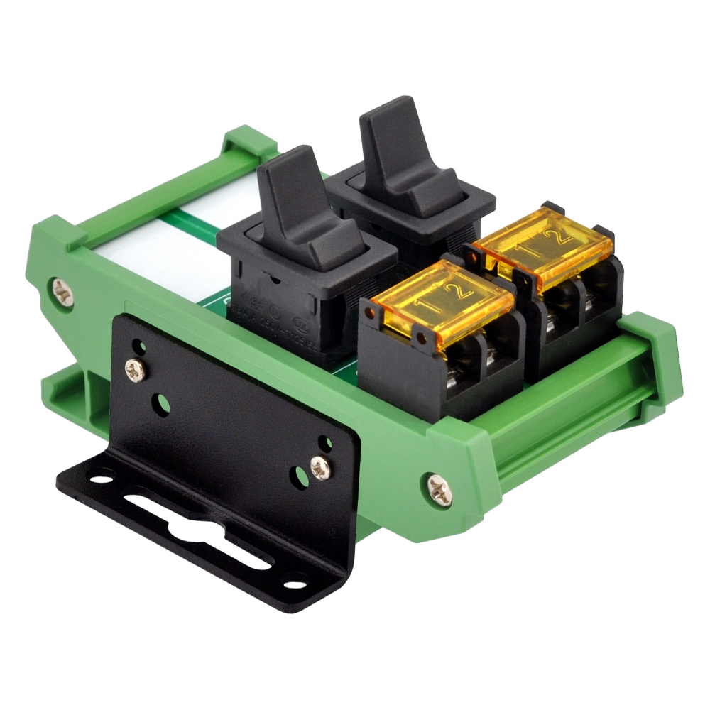 Wall Mount 2 Channel Paddle Rocker Switch Module, 10Amp 250VAC / 50VDC