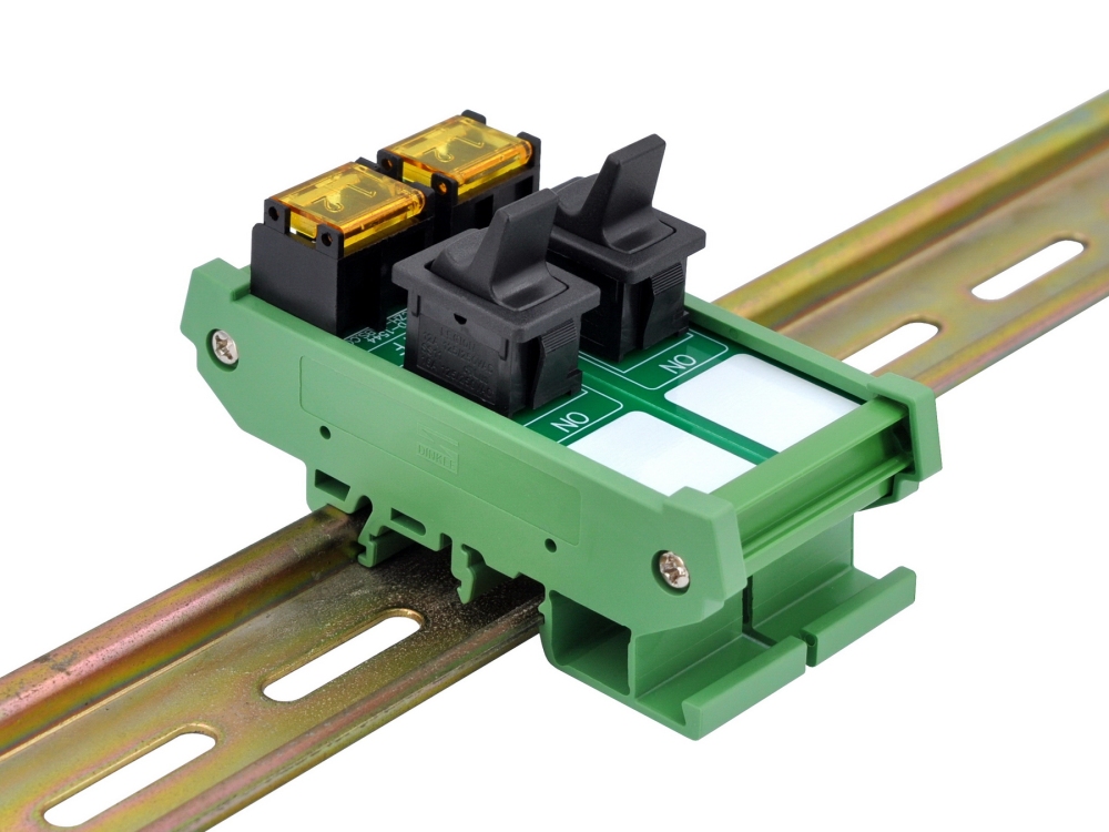 Wall Mount 2 Channel Paddle Rocker Switch Module, 10Amp 250VAC / 50VDC