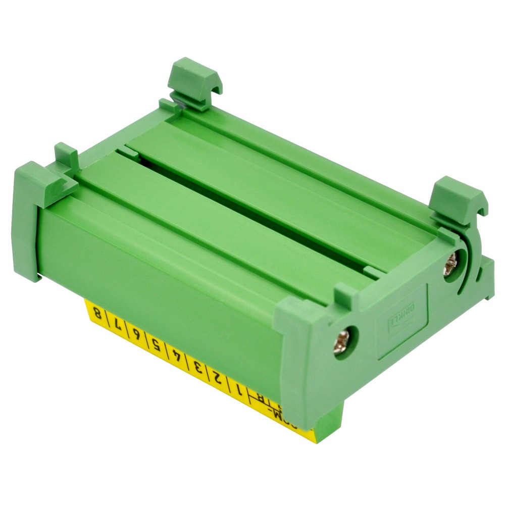 DIN Rail Mount 8 RGB LED Indicator Light Module, DC5 - 32V, Red Green Blue