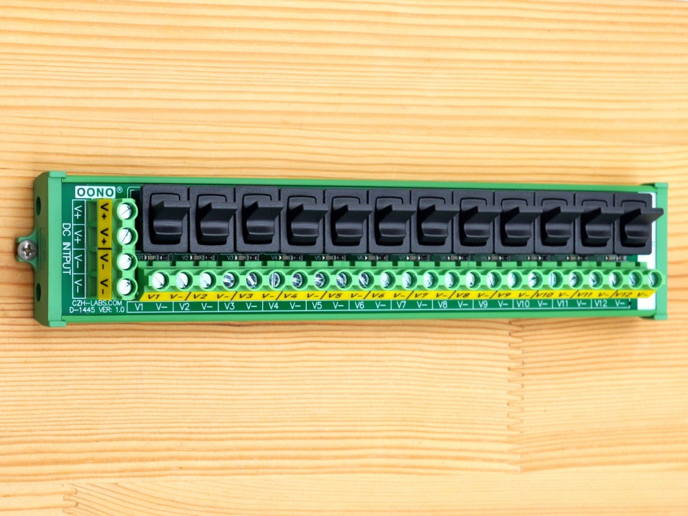 Screw Mount 12 Channel Paddle Rocker Switch DC Power Distribution Strip Module