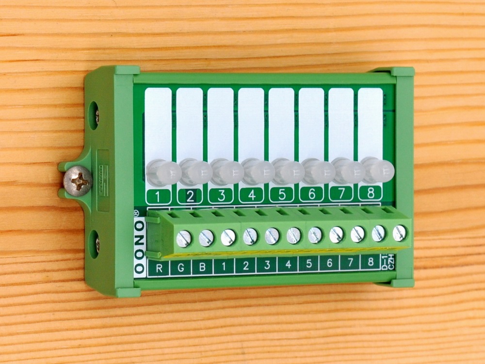 Screw Mount 8 RGB LED Indicator Light Module, DC5 - 32V, Red Green Blue