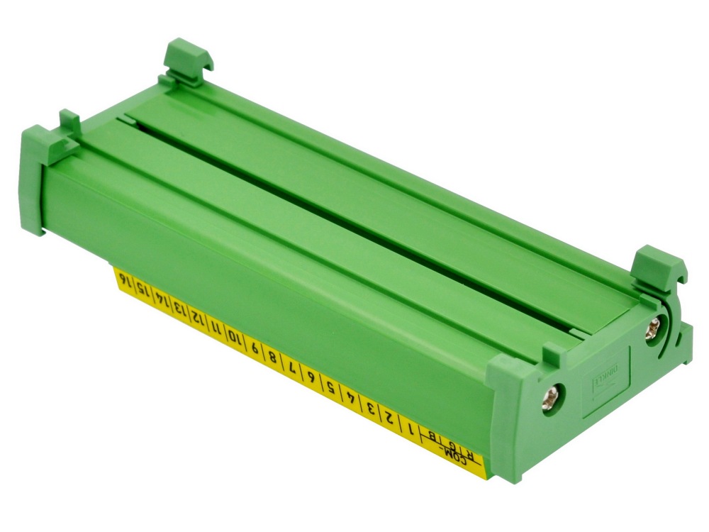 DIN Rail Mount 16 RGB LED Indicator Light Module, DC5 - 32V, Red Green Blue