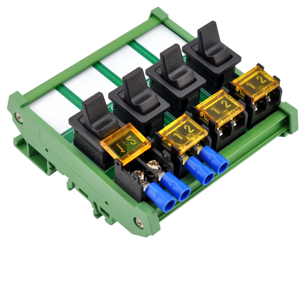 Wall Mount 4 Channel Paddle Rocker Switch Module, 10Amp 250VAC / 50VDC