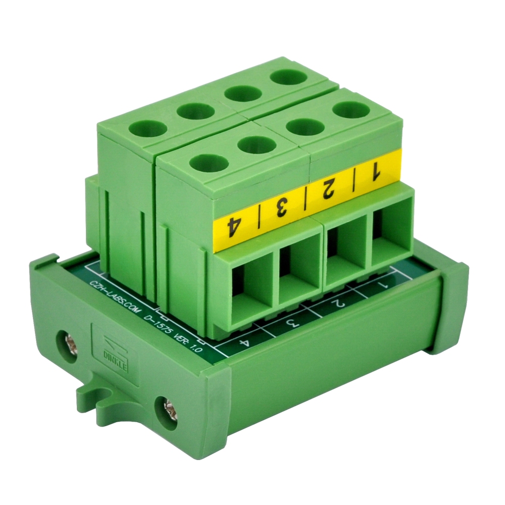 Screw Mount 52Amp 300V 4 Position Screw Terminal Block Distribution Module
