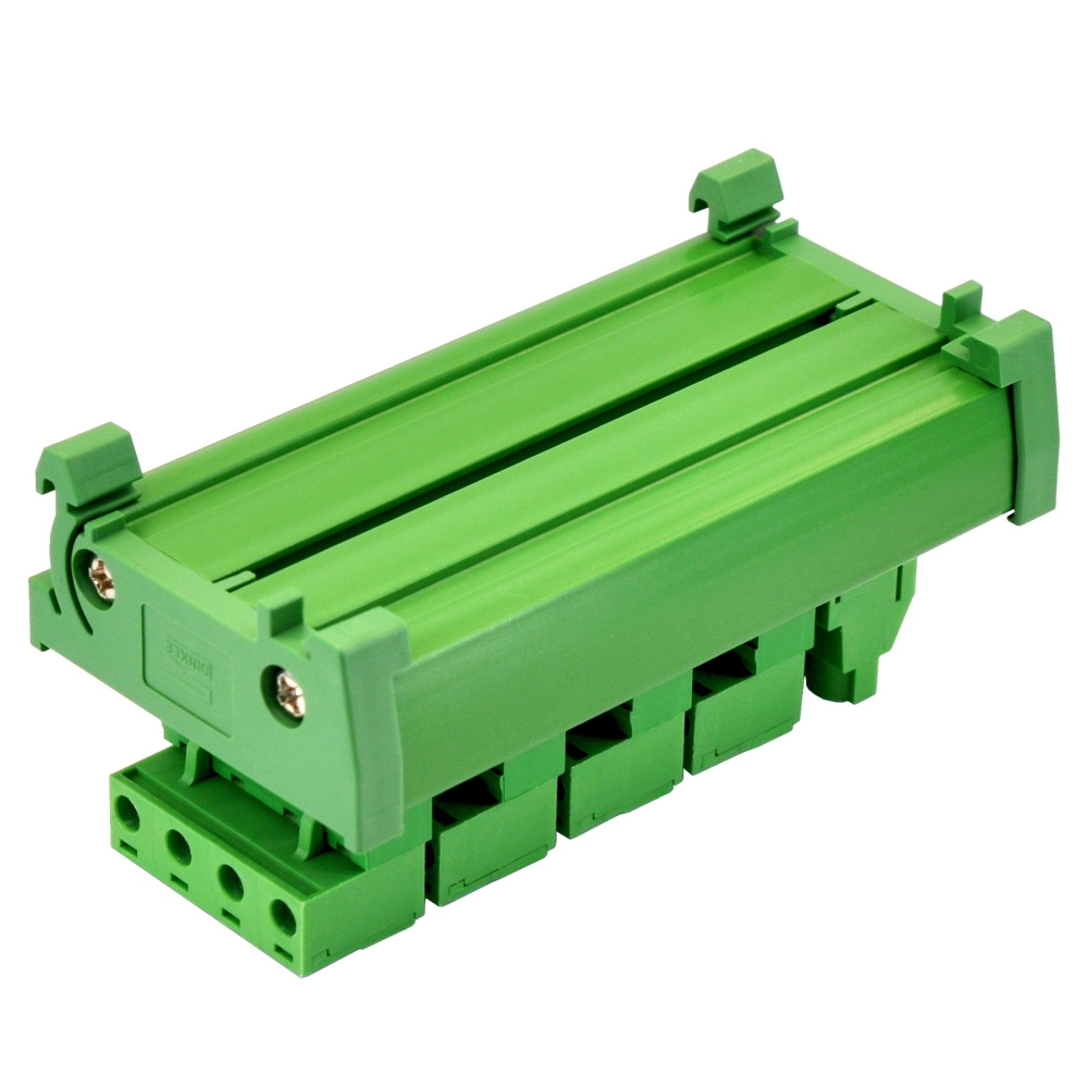 DIN Rail Mount 30A/300V 4x4 Position Pluggable Terminal Block Distribution Module, OONO D-1554T