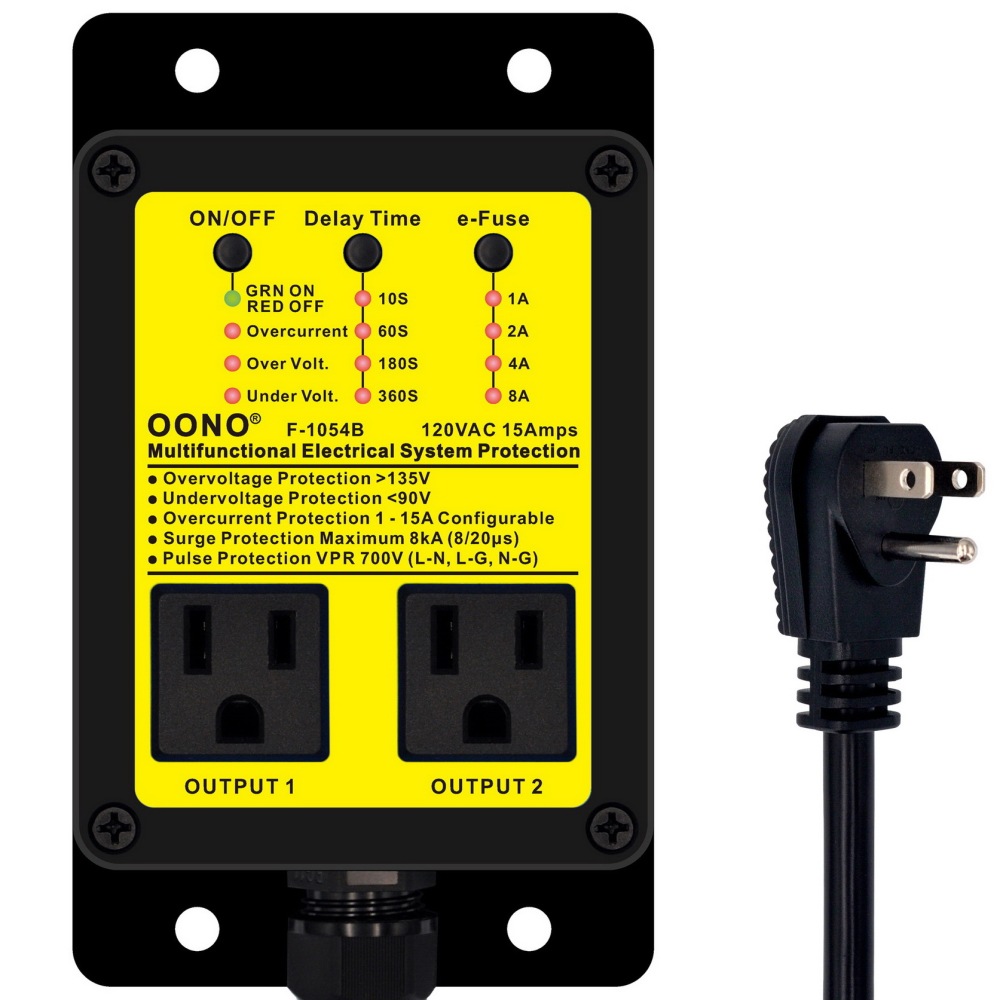 AC120V 15A Multifunctional Electrical System Protection Device, OONO F-1054B
