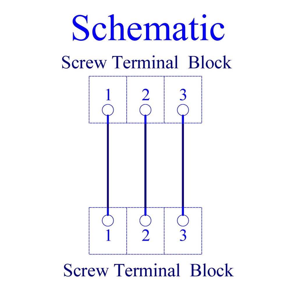 Screw Mount 52Amp 300V 3 Position Screw Terminal Block Distribution Module