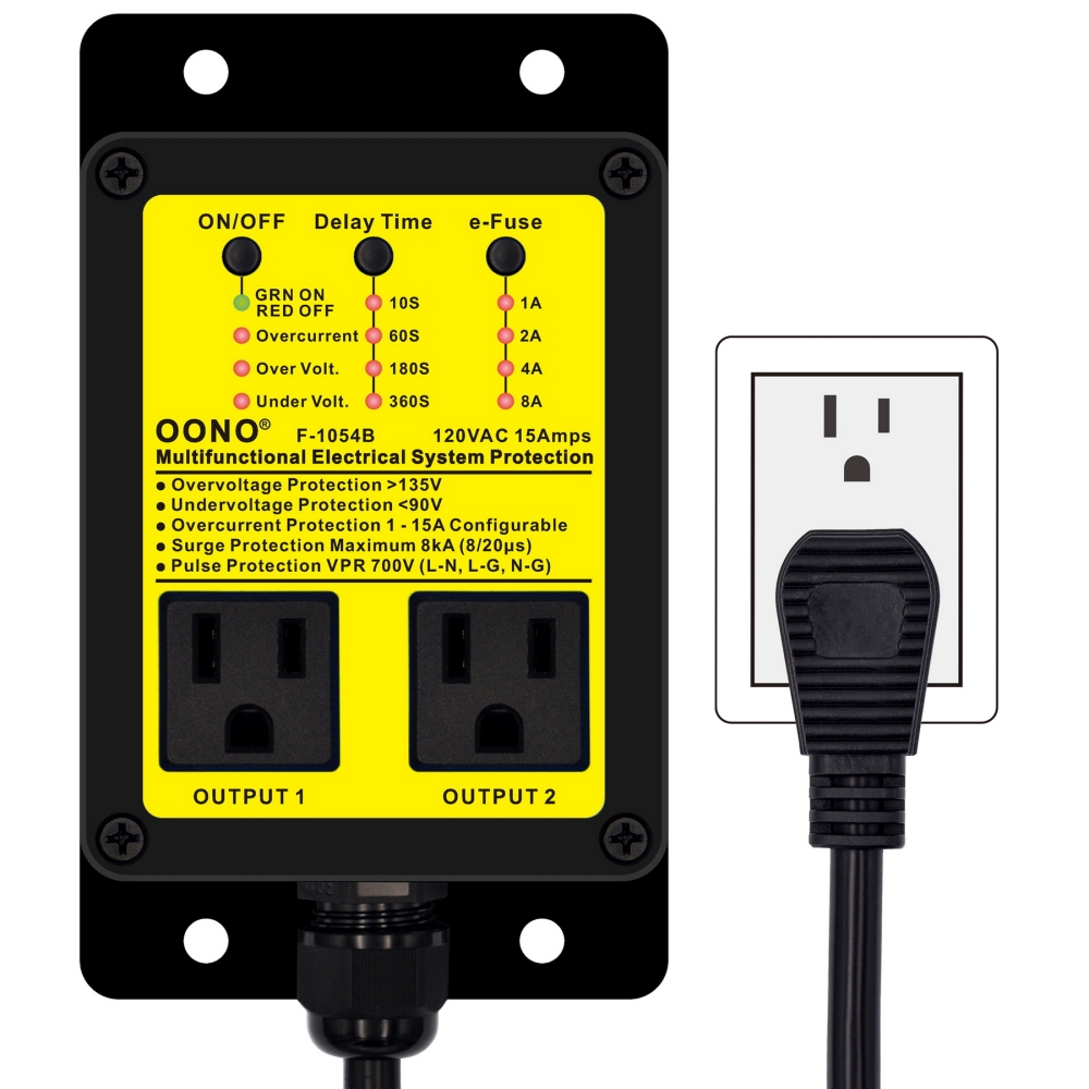 AC120V 15A Multifunctional Electrical System Protection Device, OONO F-1054B