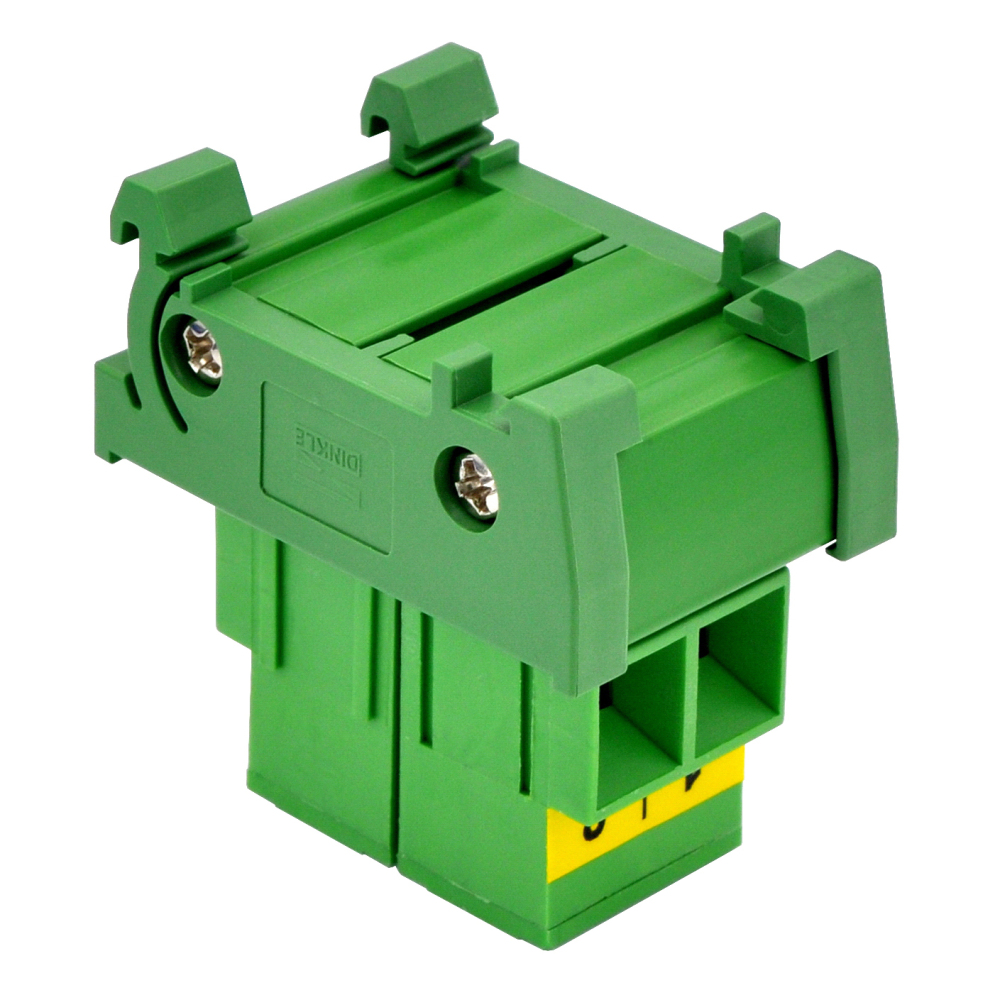 DIN Rail Mount 52Amp 300V 2 Position Screw Terminal Block Distribution Module