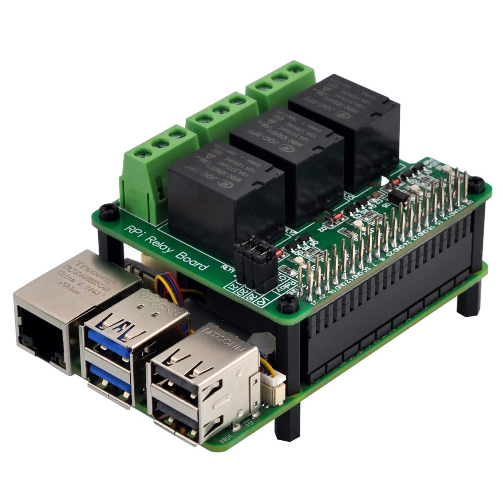 Electronics-Salon RPi Power Relay Board Expansion Module, for Raspberry Pi 5 4B 3B+ 3B 3A+ 2B B+ A+