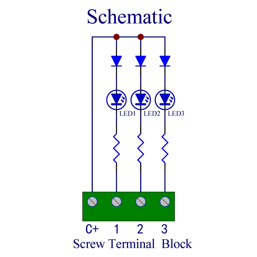DIN Rail Mount DC 5-32V Common Positive 3 Yellow 10mm LED Indicator Light Module
