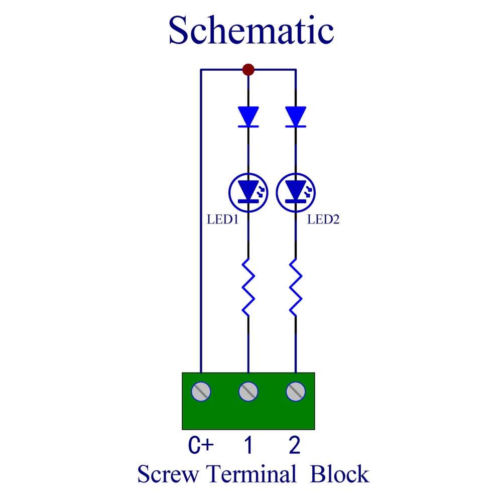 DIN Rail Mount DC 5-32V Common Positive Red-Green 10mm LED Indicator Light Module