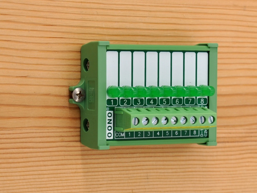 Screw Mount 8 Green LED Indicator Light Module, Support 5-50VDC Common Positive and Negative