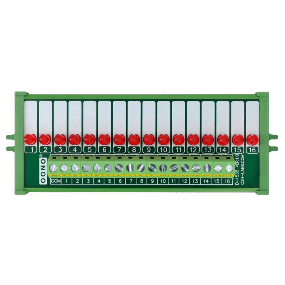 Screw Mount 16 Red LED Indicator Light Module, Support 5-50VDC Common Positive and Negative