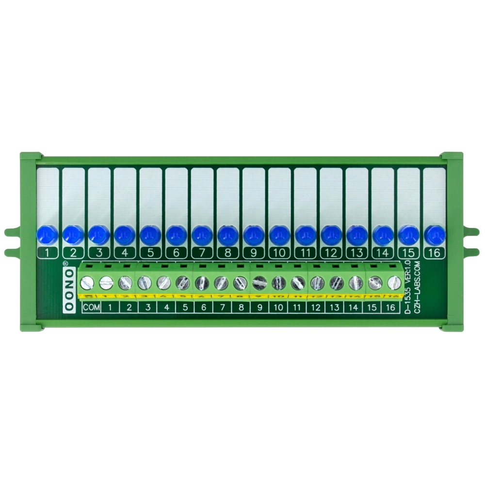Screw Mount 16 Blue LED Indicator Light Module, Support 5-50VDC Common Positive and Negative