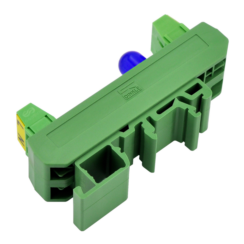 DIN Rail Mount AC 60-280V 1 Channel Blue 10mm LED Indicator Light Module