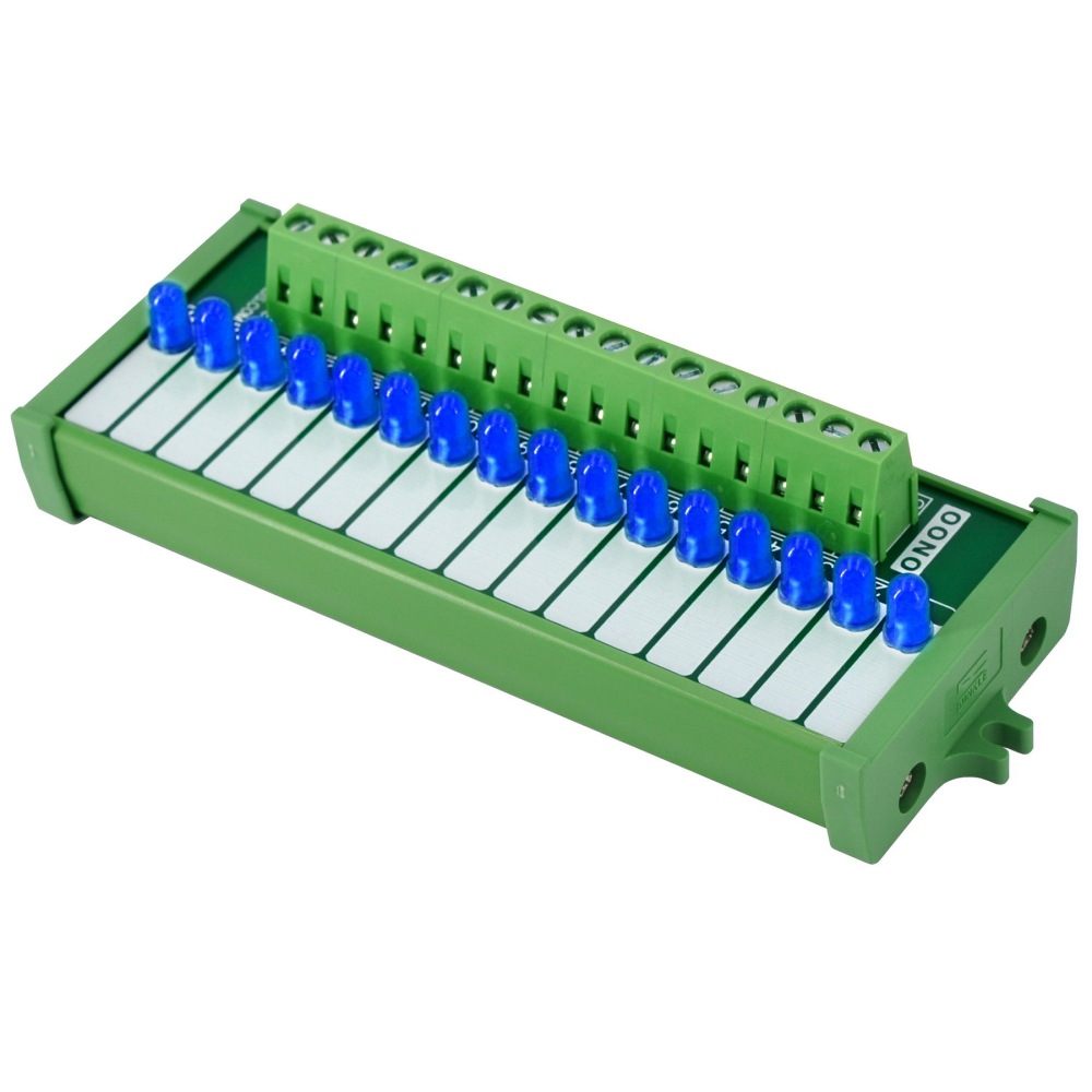 Screw Mount 16 Blue LED Indicator Light Module, Support 5-50VDC Common Positive and Negative