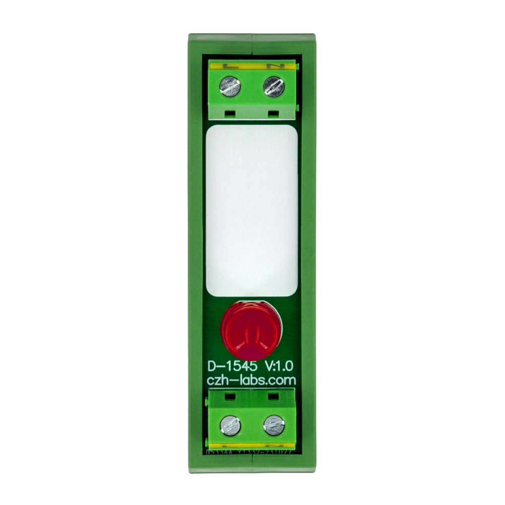DIN Rail Mount AC 60-280V 1 Channel Red 10mm LED Indicator Light Module