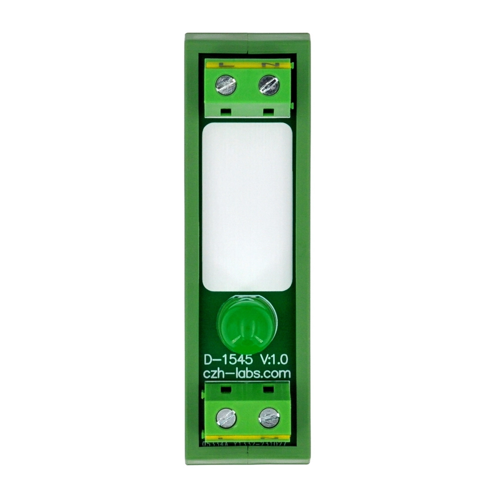 DIN Rail Mount AC 60-280V 1 Channel Green 10mm LED Indicator Light Module