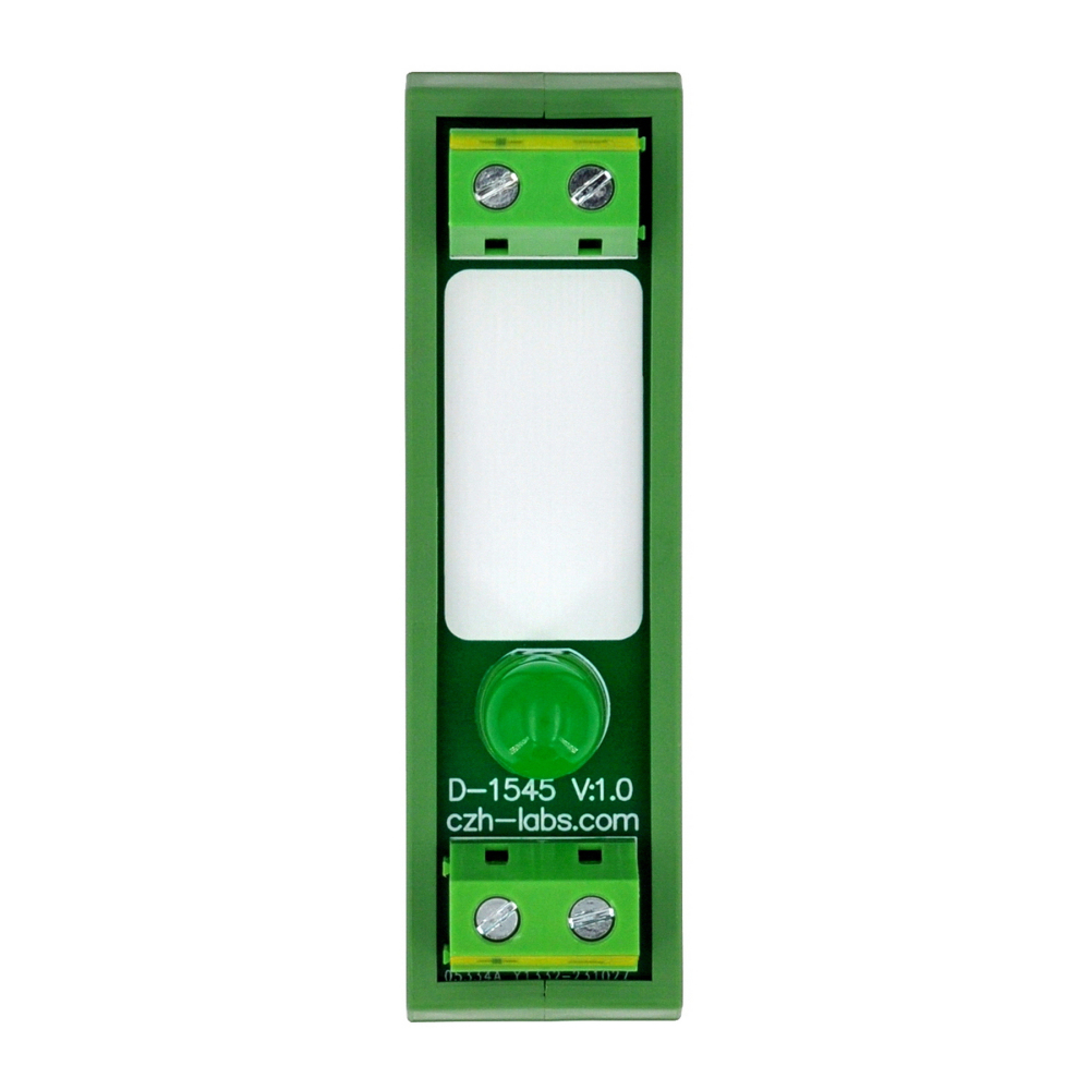 DIN Rail Mount DC 5-32V 1 Channel Green 10mm LED Indicator Light Module