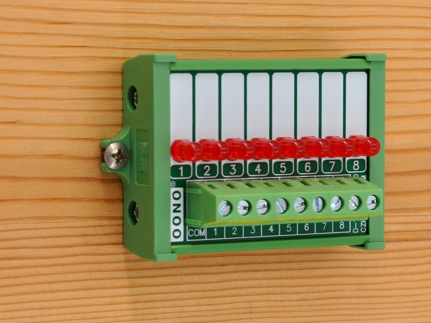 Screw Mount 8 Red LED Indicator Light Module, Support 5-50VDC Common Positive and Negative