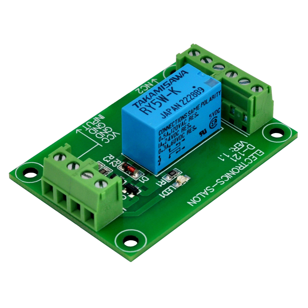 ELECTRONICS-SALON DPDT Signal Relay Module, 5Vdc, RY5W-K Relay. Has Assembled.