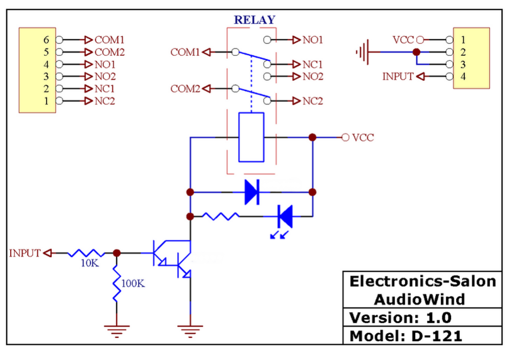 ELECTRONICS-SALON DPDT Signal Relay Module, 5Vdc, RY5W-K Relay. Has Assembled.