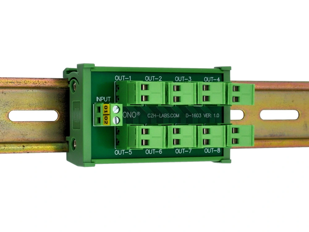 DIN Rail Mount 10A/300V 8x2 Pole Pluggable Screw Terminal Block ...