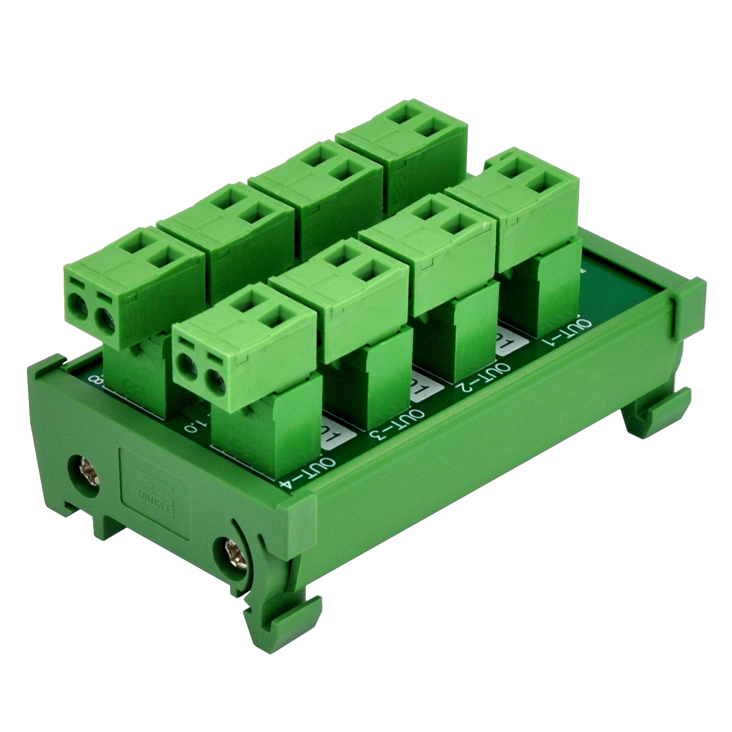 DIN Rail Mount 10A/300V 8x2 Pole Pluggable Screw Terminal Block Distribution Module