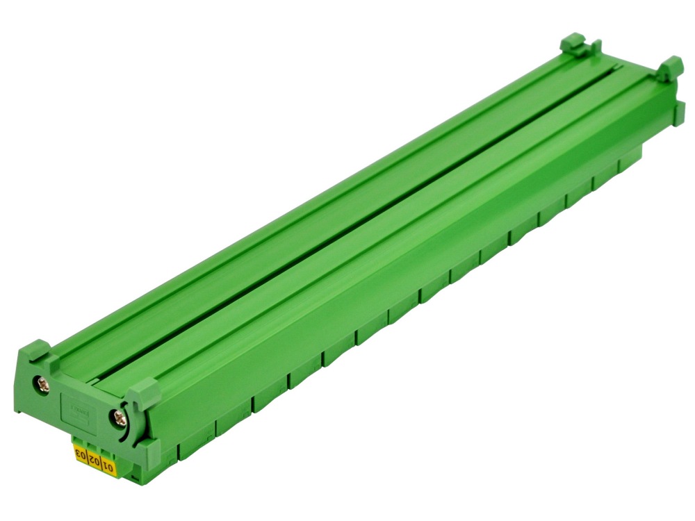 DIN Rail Mount 10A/300V 16x3 Pole Pluggable Screw Terminal Block Distribution Module