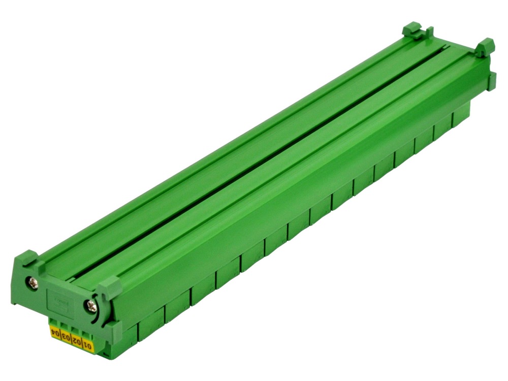 DIN Rail Mount 10A/300V 16x4 Pole Pluggable Screw Terminal Block Distribution Module