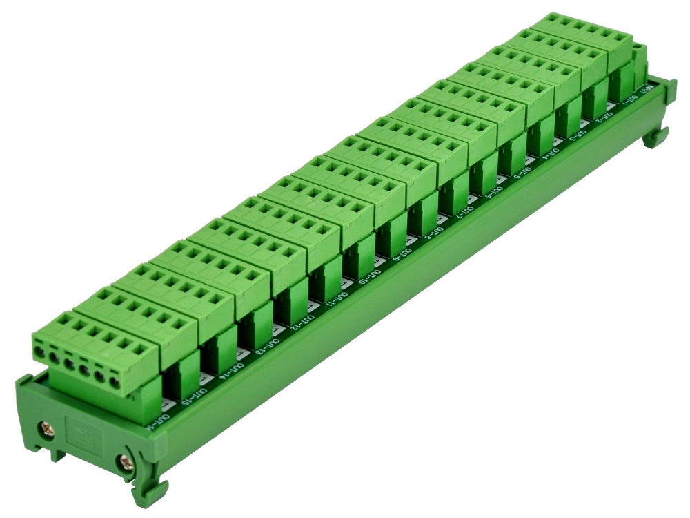 DIN Rail Mount 10A/300V 16x6 Pole Pluggable Screw Terminal Block Distribution Module