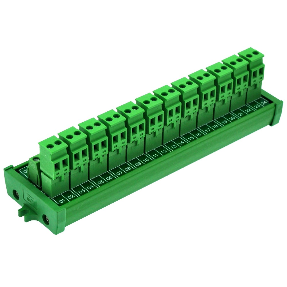 Screw mount 10A/300V 12x2 Pole Pluggable Side Wiring Terminal Block Module
