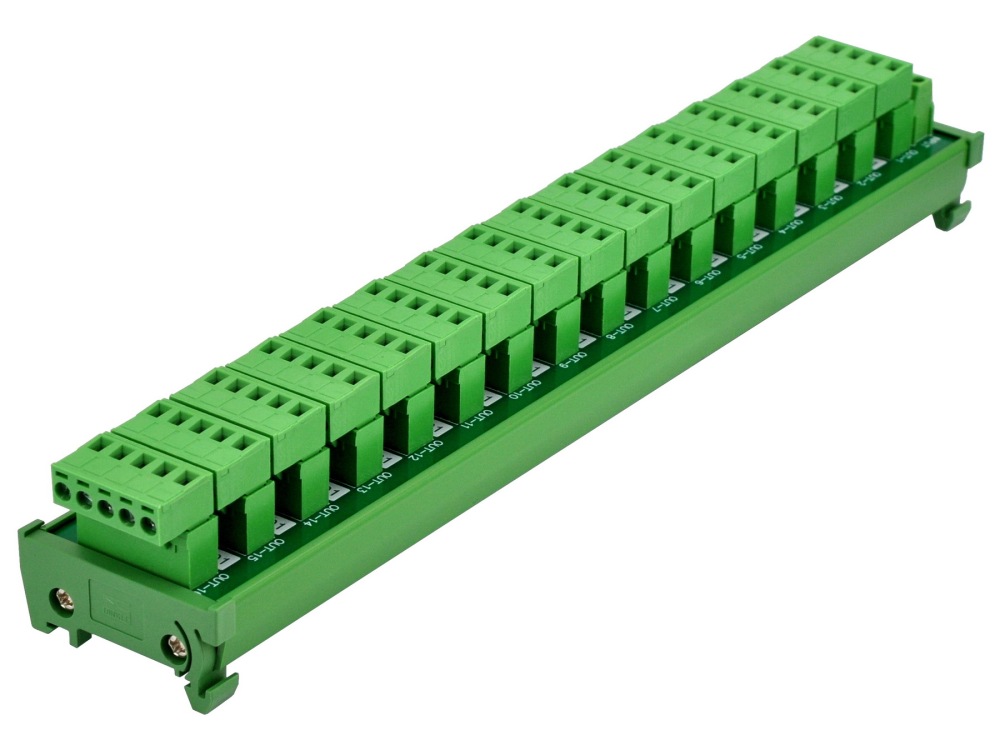 DIN Rail Mount 10A/300V 16x5 Pole Pluggable Screw Terminal Block Distribution Module