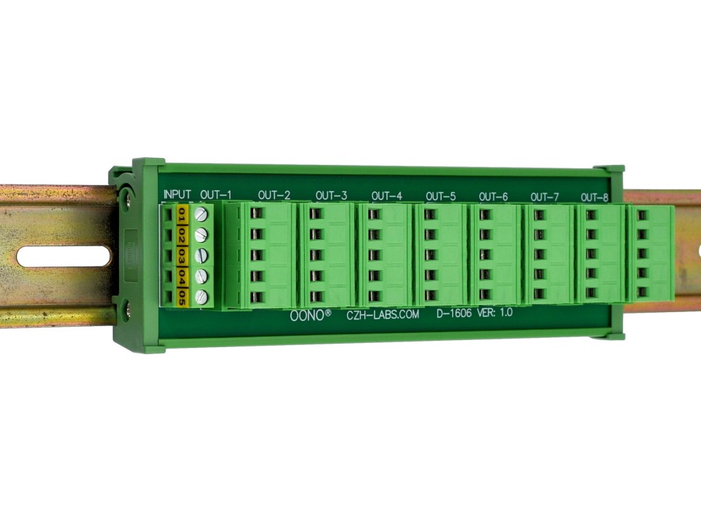 DIN Rail Mount 10A/300V 8x5 Pole Pluggable Screw Terminal Block Distribution Module